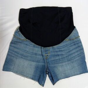 Maternity denim shorts